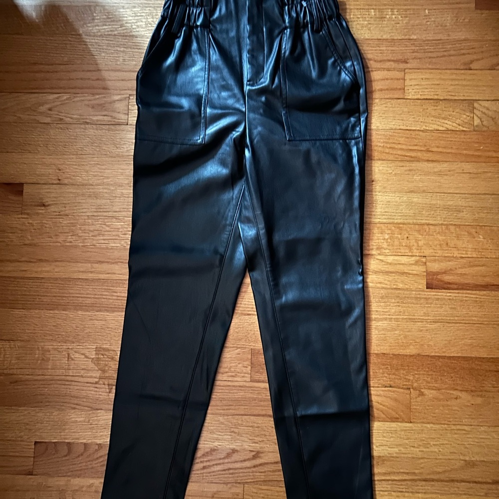 BlankNYC black faux leather paper bag pants. took tags off but never worn.